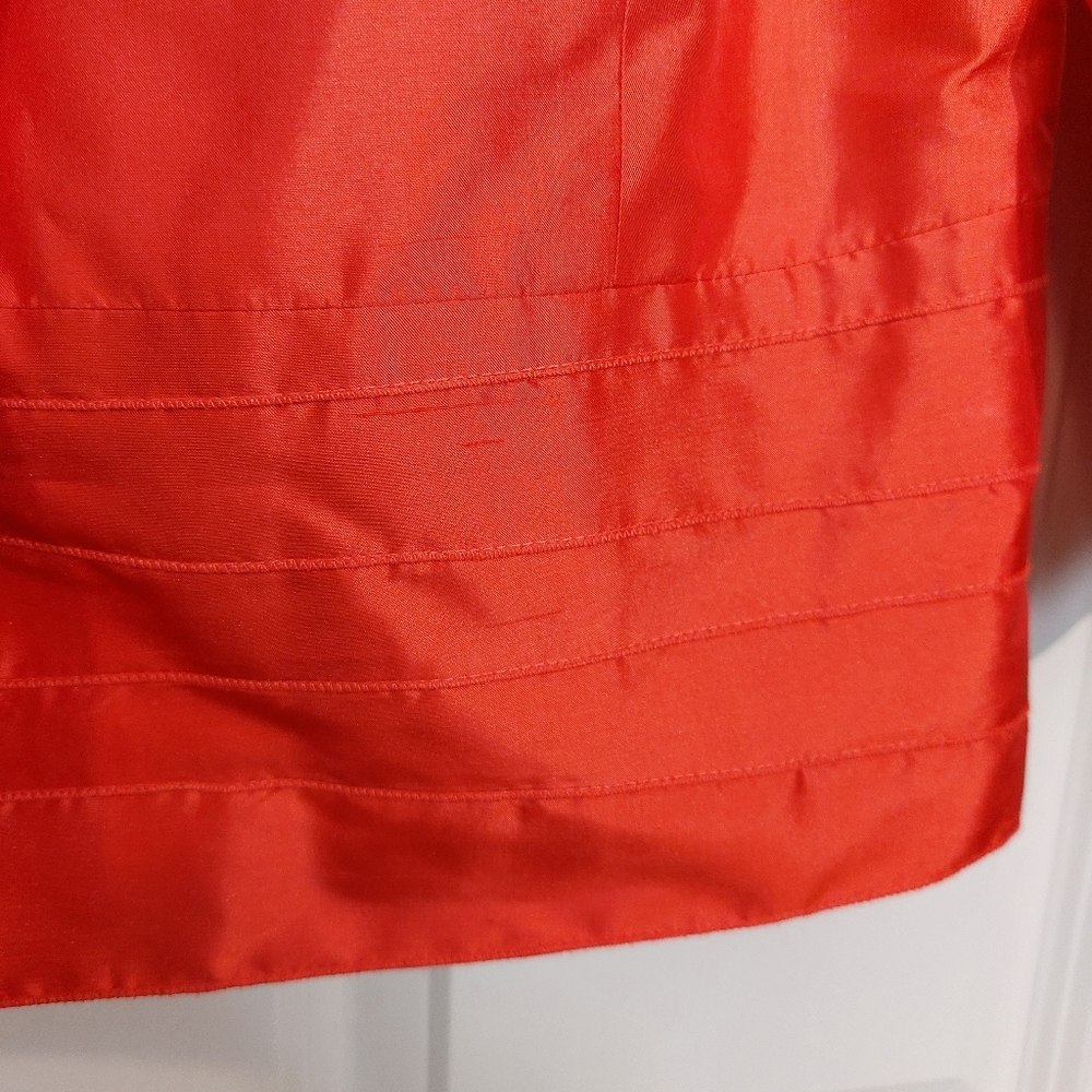 Jones New York Signature Coral Silk Jacket Blazer 14 Like New EUC - Picture 3 of 13